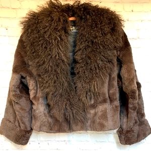 Cropped Mongolian fur coat L